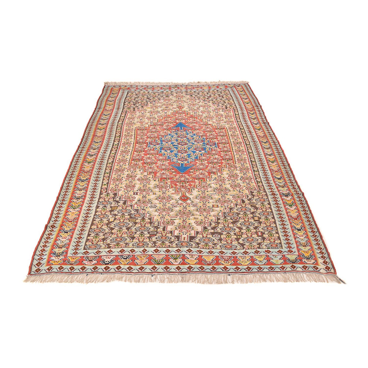 Kelim Carpet - orientalisk matta - 260 x 158 cm - ljusröd