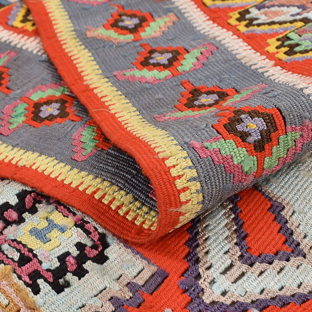 Kelim Carpet - orientalisk matta - 260 x 154 cm - röd