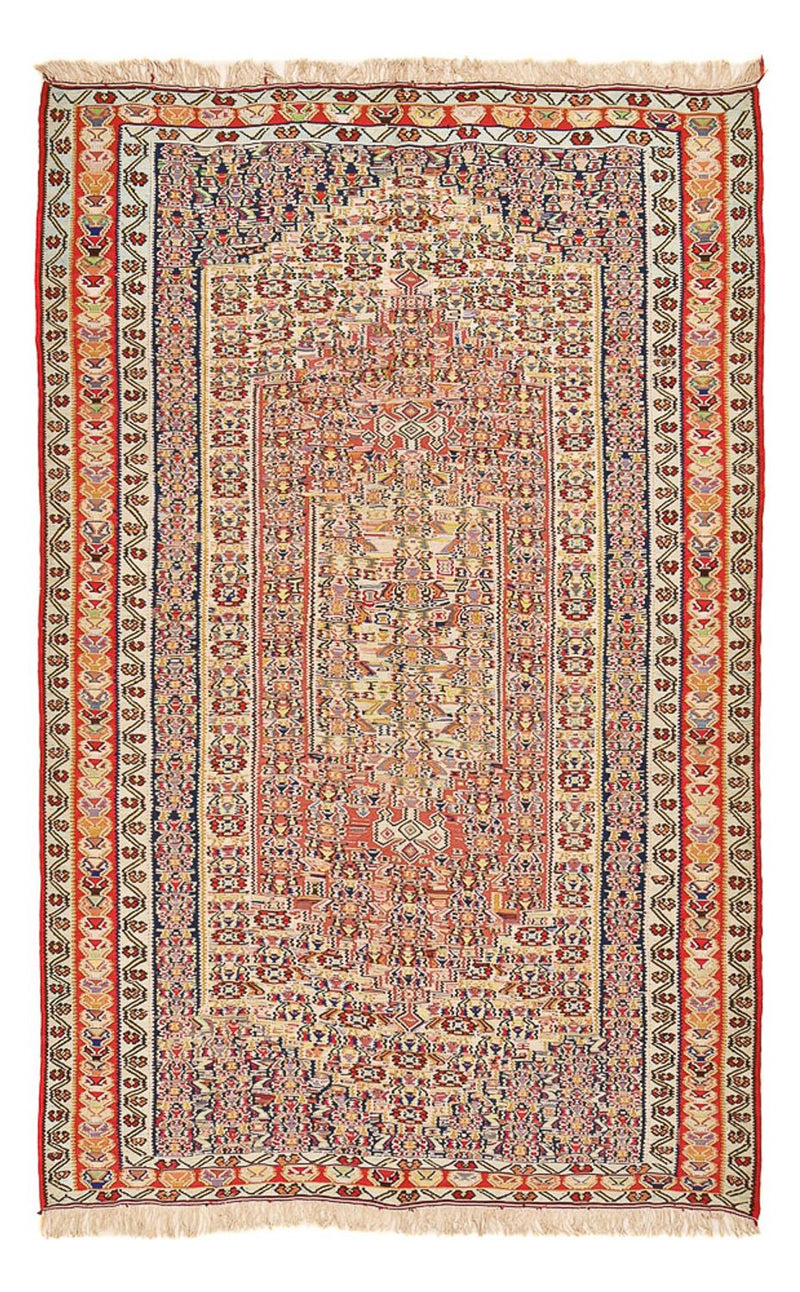 Kelim Carpet - orientalisk matta - 250 x 153 cm - ljusröd