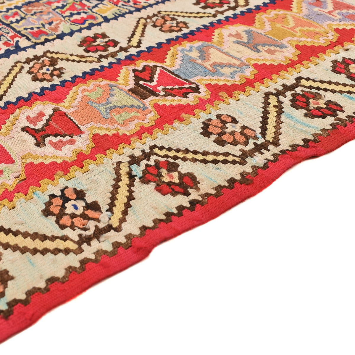 Kelim Carpet - orientalisk matta - 250 x 153 cm - ljusröd