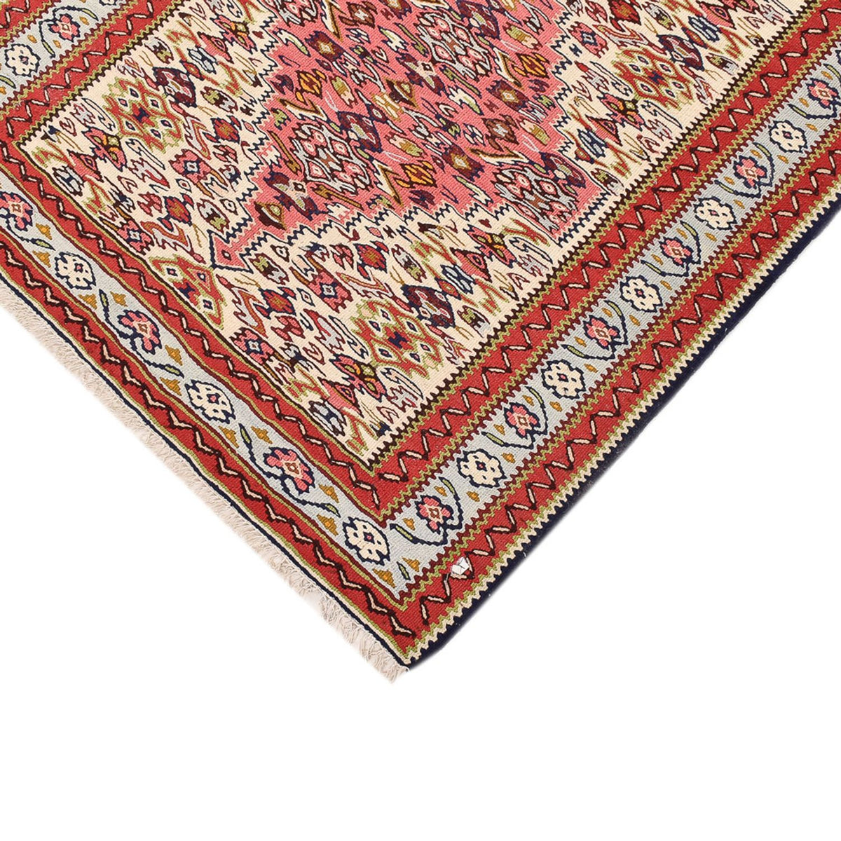 Runner Kelim Carpet - orientalisk matta - 437 x 81 cm - beige