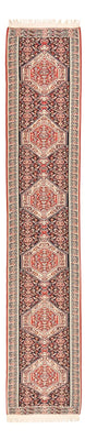 Runner Kelim Carpet - orientalisk matta - 395 x 85 cm - mörk beige