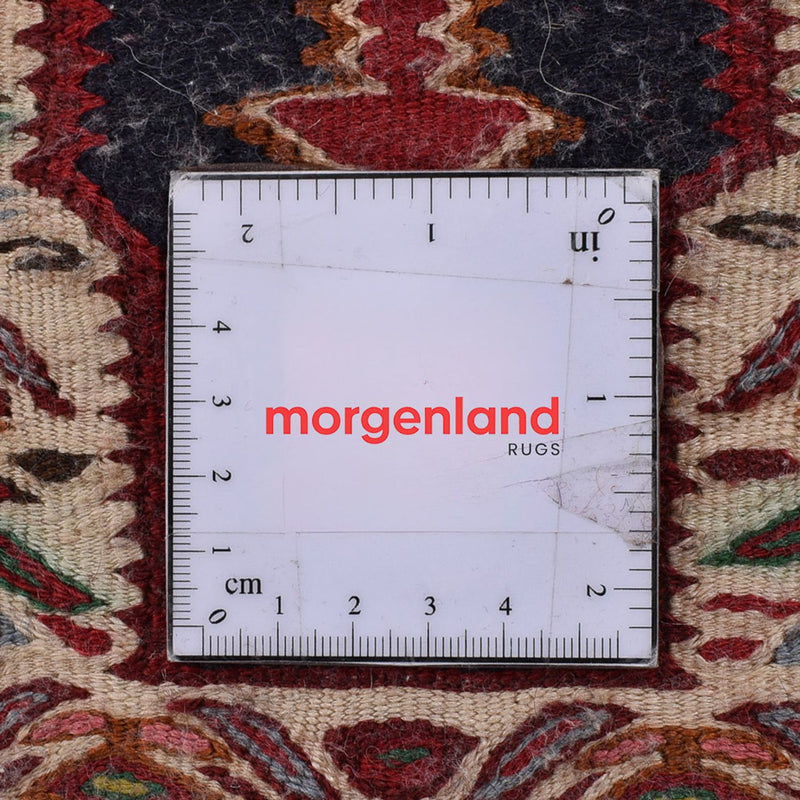 Runner Kelim Carpet - orientalisk matta - 395 x 87 cm - mörkblå