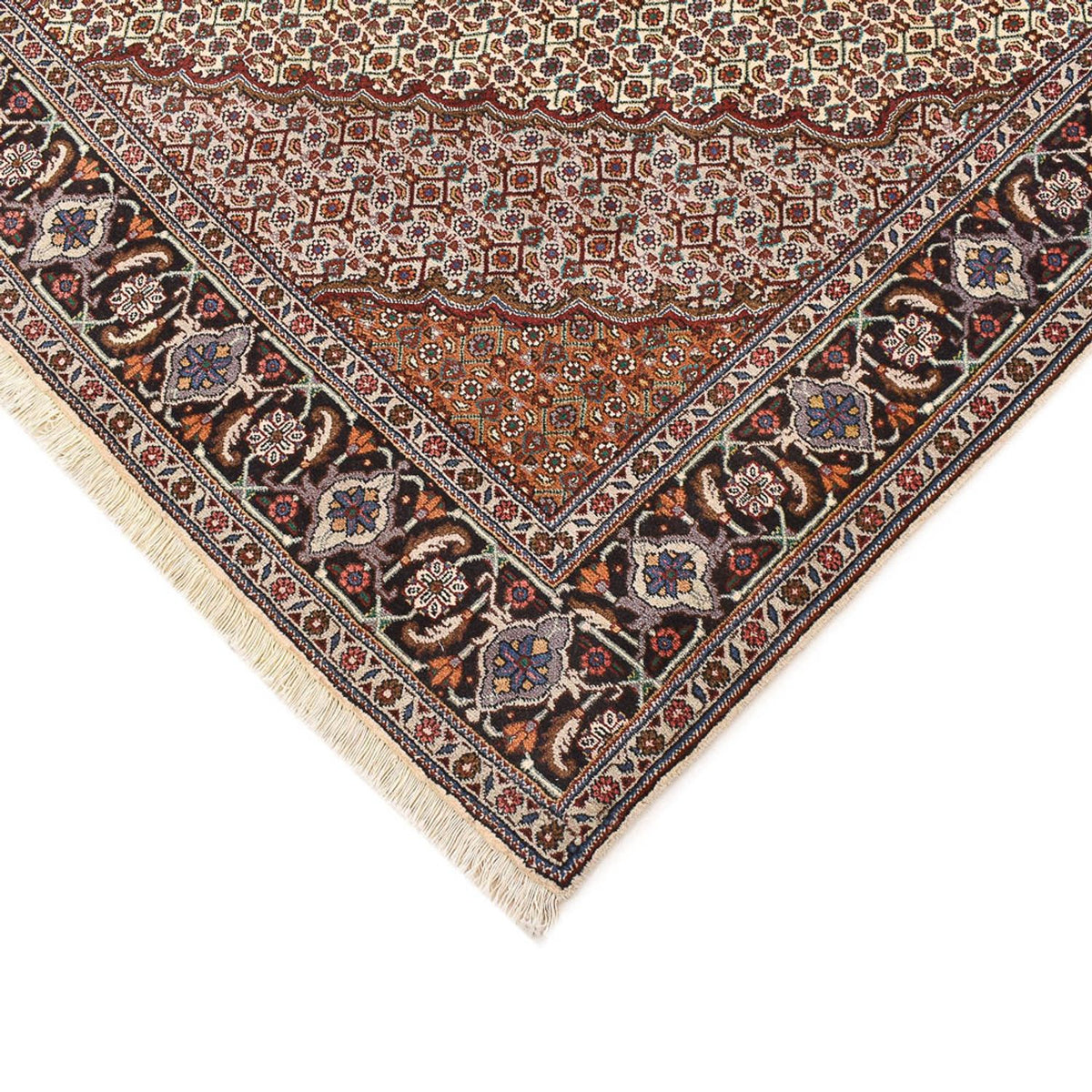 Persisk matta - Tabriz - Royal kvadrat  - 210 x 200 cm - ljusbrun