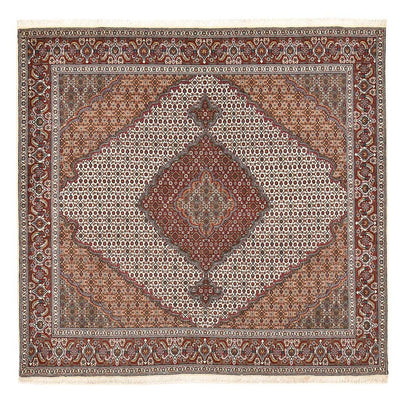 Persisk matta - Tabriz - Royal kvadrat  - 204 x 202 cm - ljusbrun