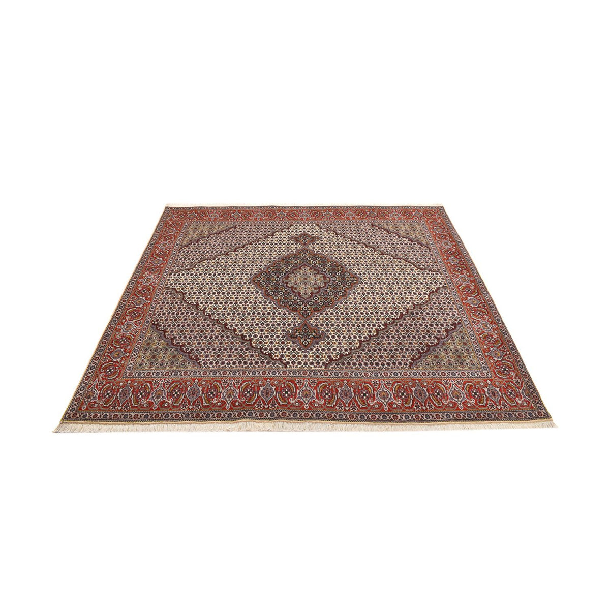 Persisk matta - Tabriz - Royal kvadrat  - 205 x 193 cm - brun