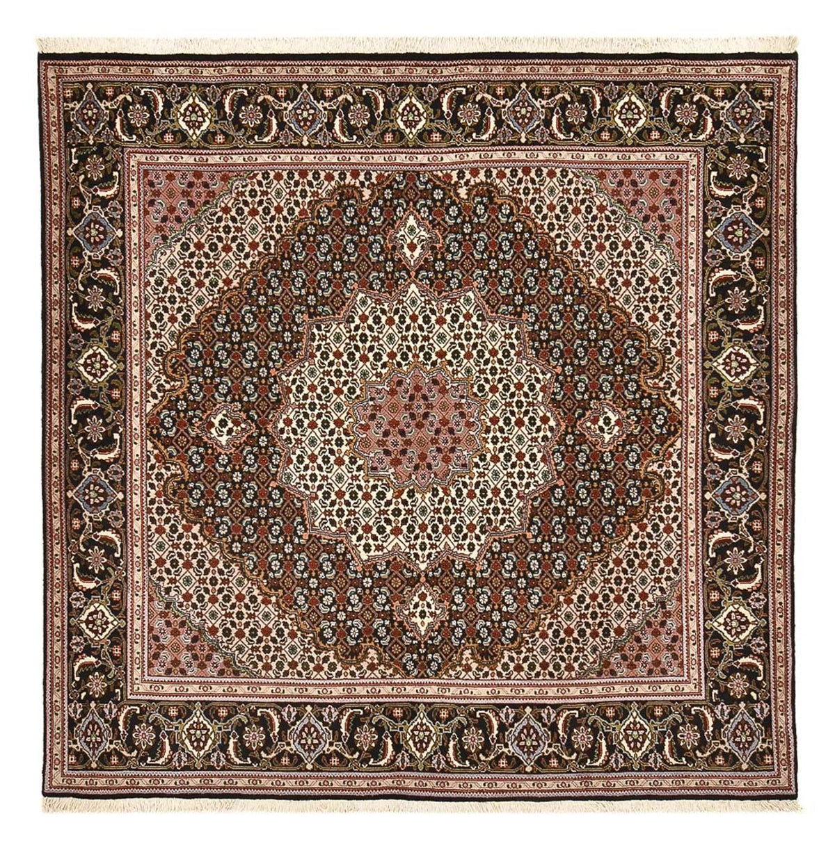 Persisk matta - Tabriz - Royal kvadrat  - 203 x 202 cm - brun