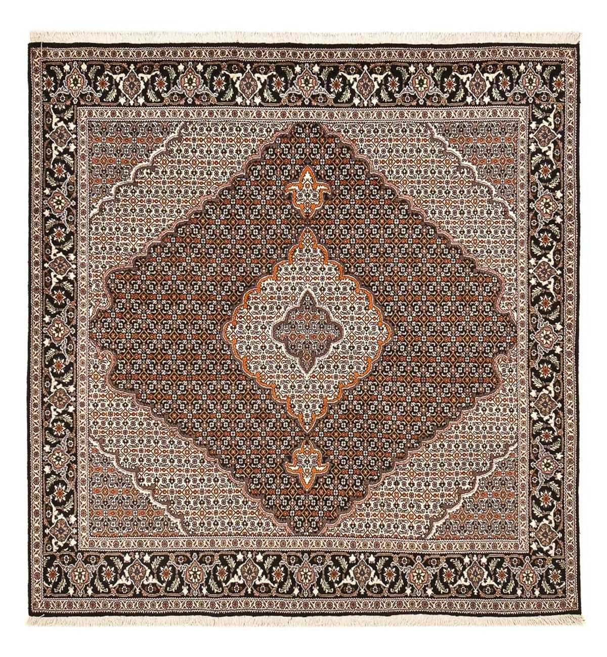 Persisk matta - Tabriz - Royal kvadrat  - 207 x 200 cm - brun