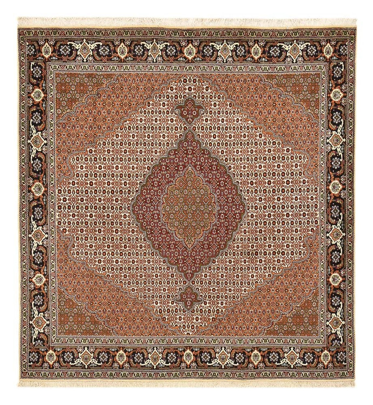 Persisk matta - Tabriz - Royal kvadrat  - 209 x 198 cm - brun
