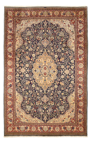 Persisk matta - Tabriz - Royal - 381 x 250 cm - mörkblå