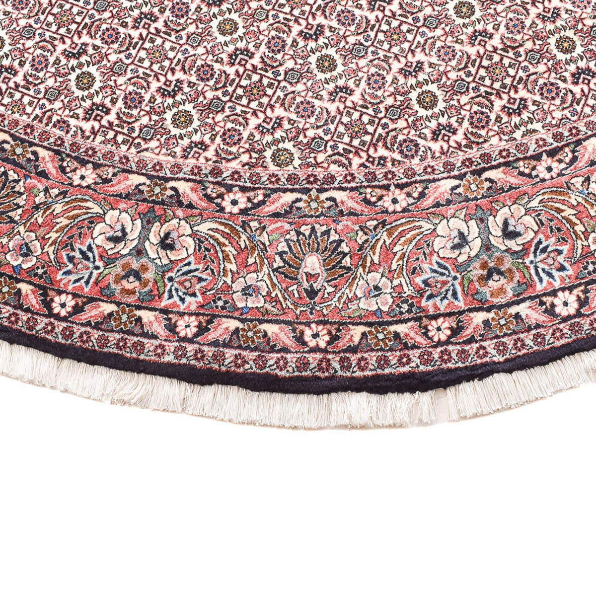 Persisk matta - Bijar runt  - 250 x 250 cm - ljusgrå