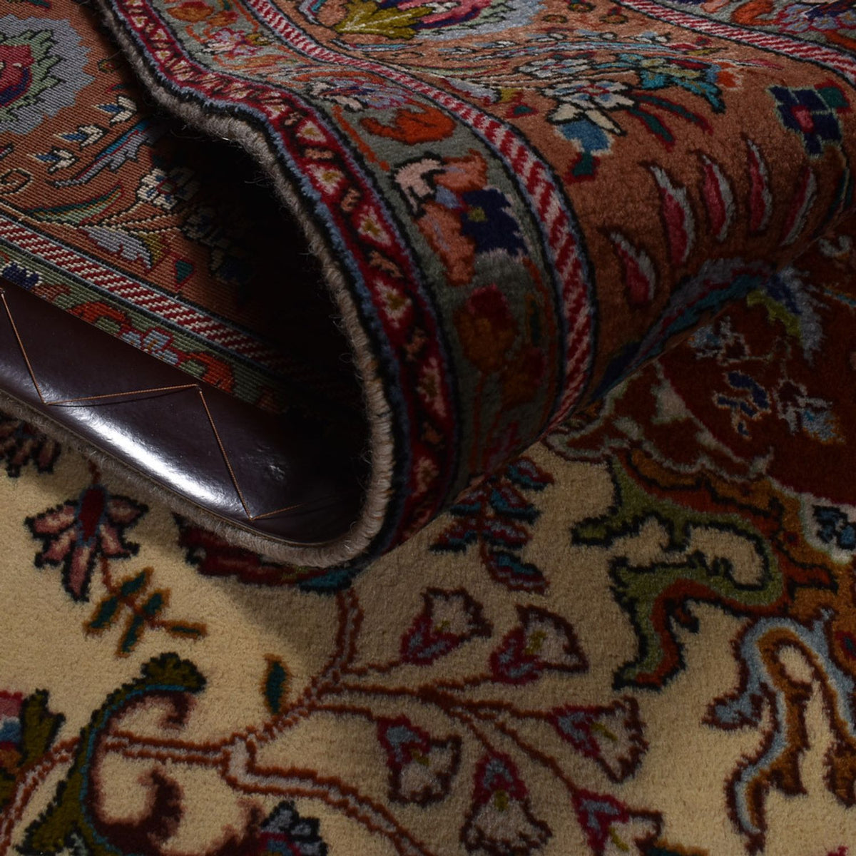 Persisk matta - Tabriz - Royal - 312 x 206 cm - mörk beige