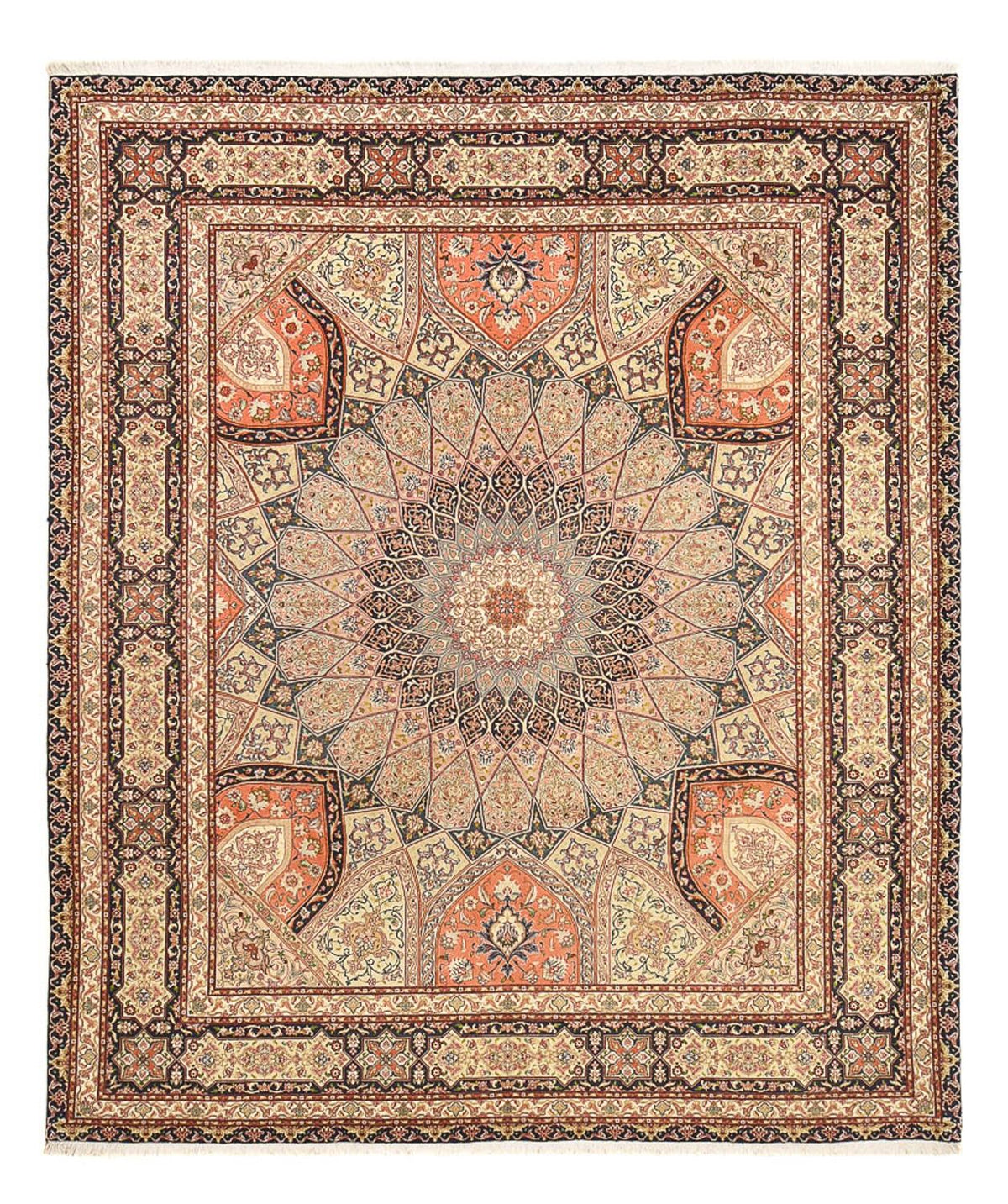 Persisk matta - Tabriz - Royal - 300 x 251 cm - ljusbeige