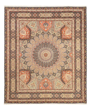 Persisk matta - Tabriz - Royal - 300 x 251 cm - ljusbeige