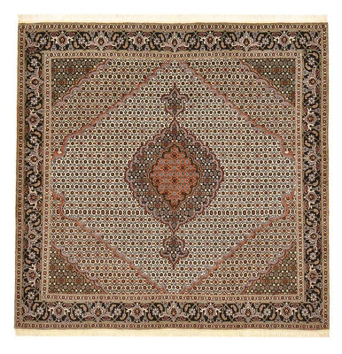 Persisk matta - Tabriz - Royal kvadrat  - 203 x 198 cm - ljusbrun