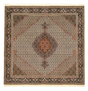 Persisk matta - Tabriz - Royal kvadrat  - 203 x 198 cm - ljusbrun
