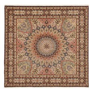 Persisk matta - Tabriz - Royal - 263 x 252 cm - mörk beige