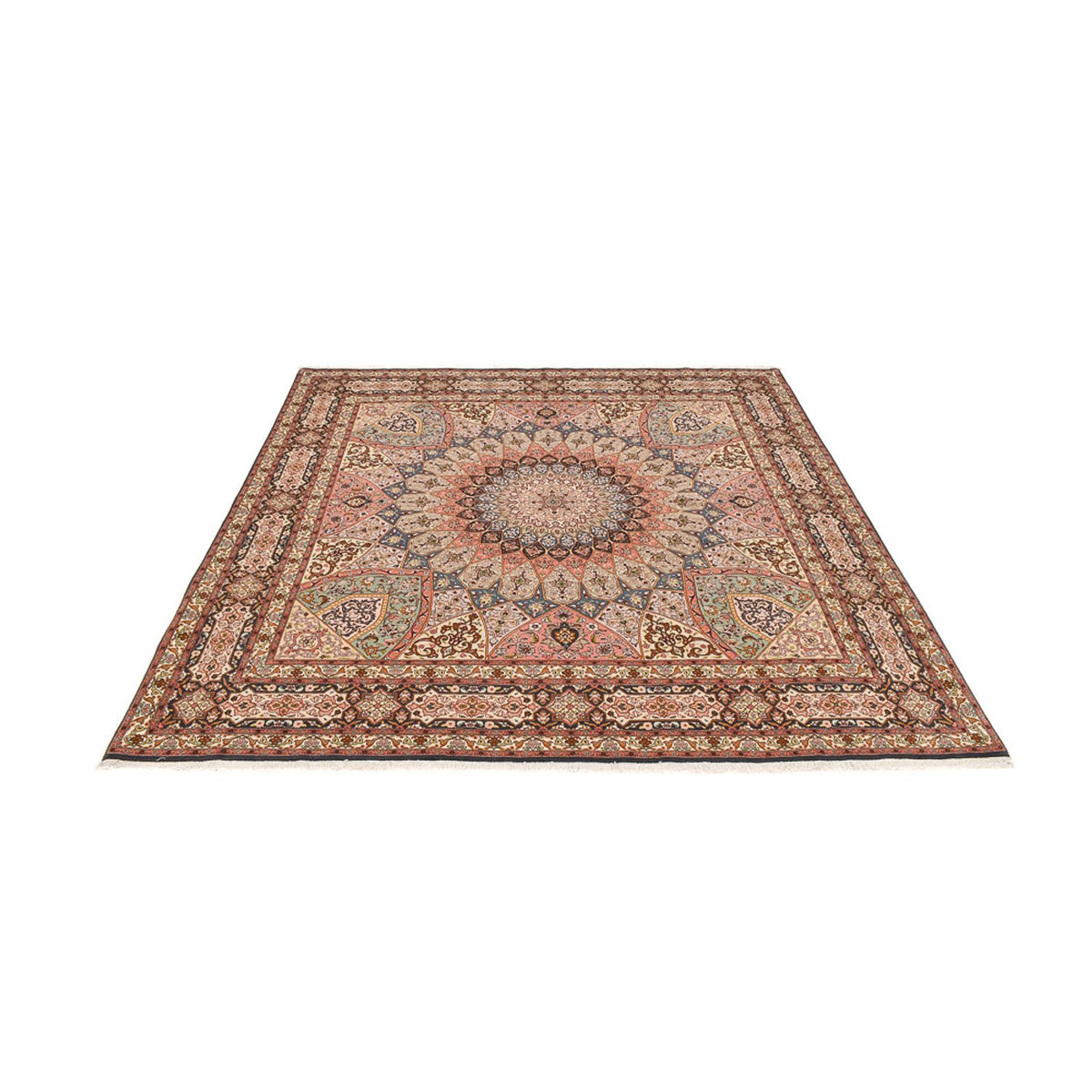Persisk matta - Tabriz - Royal - 263 x 252 cm - mörk beige