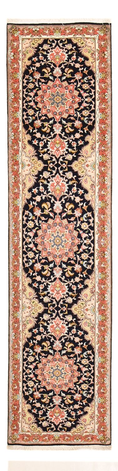 Runner Persisk matta - Tabriz - Premium - 308 x 74 cm - mörkblå
