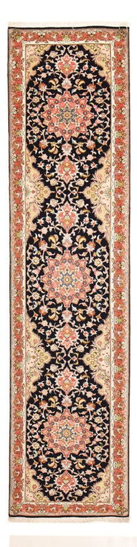 Runner Persisk matta - Tabriz - Premium - 308 x 74 cm - mörkblå