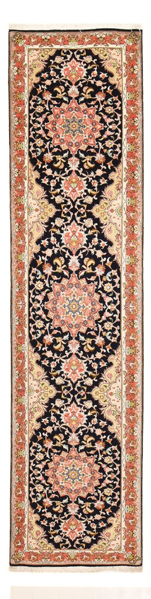 Runner Persisk matta - Tabriz - Premium - 308 x 74 cm - mörkblå