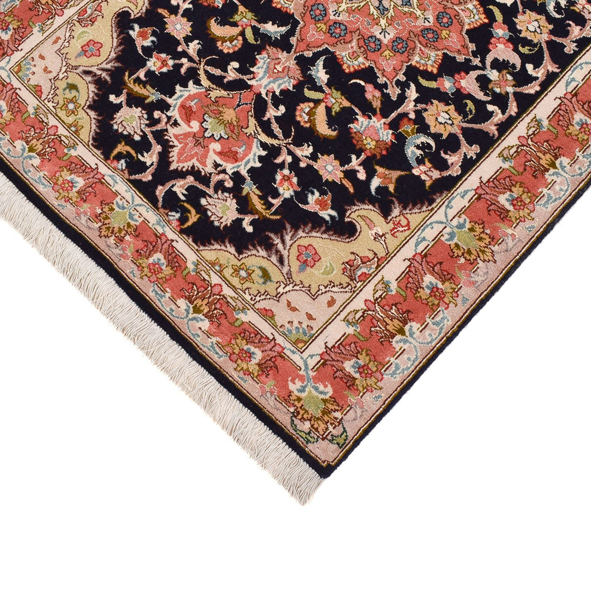 Runner Persisk matta - Tabriz - Premium - 308 x 74 cm - mörkblå