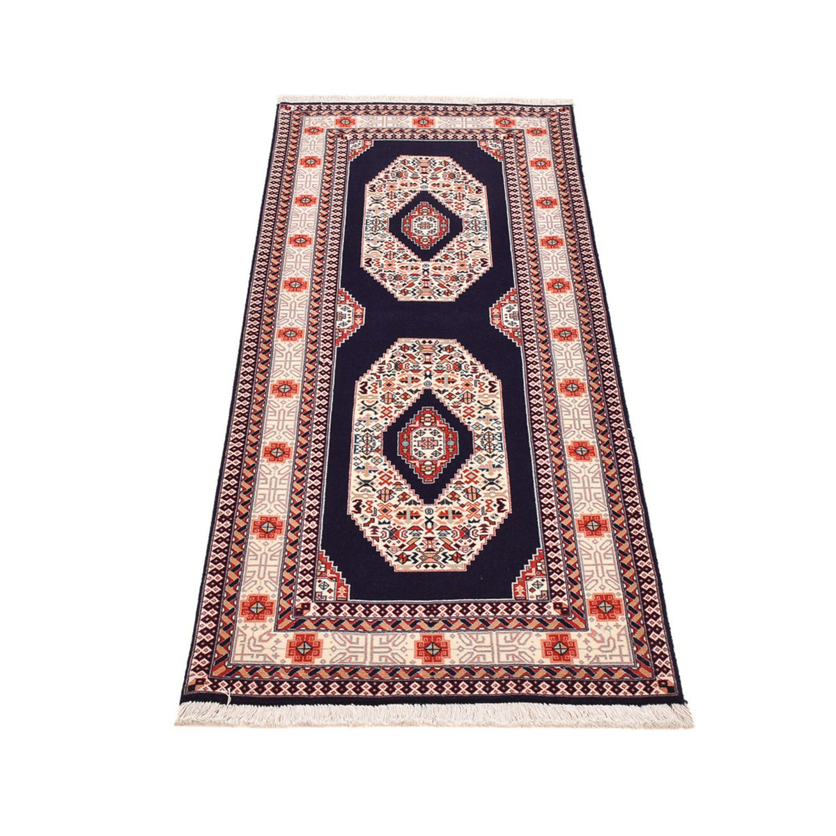 Runner Persisk matta - Tabriz - Premium - 186 x 72 cm - mörkblå