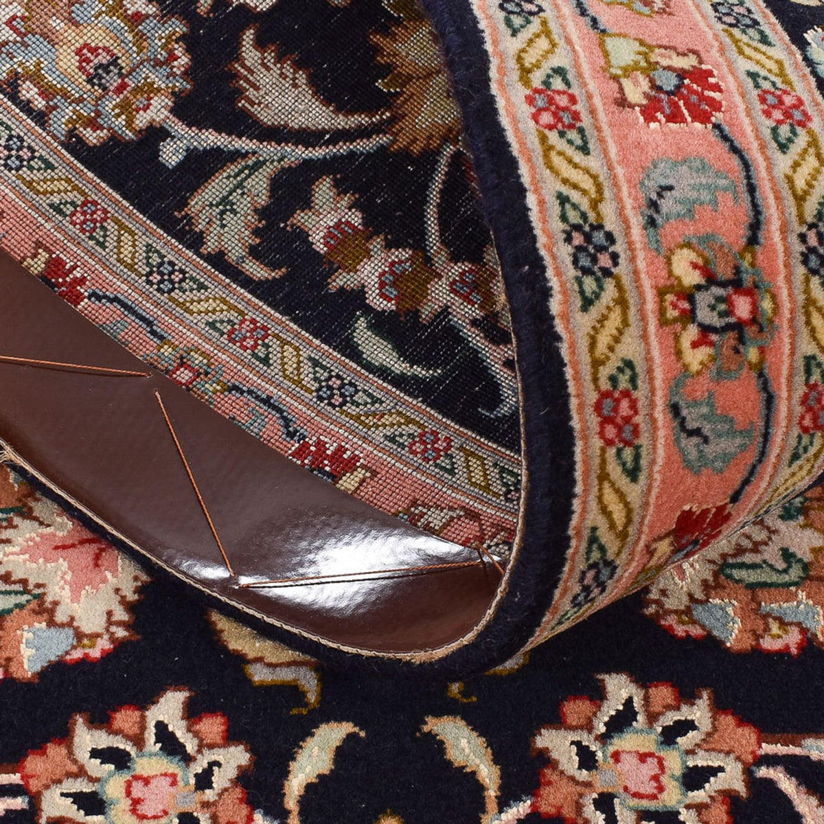 Runner Persisk matta - Tabriz - Premium - 300 x 67 cm - mörkblå