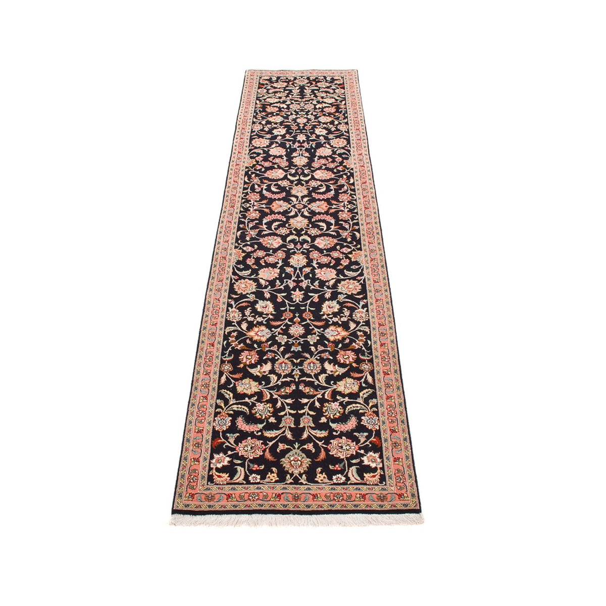 Runner Persisk matta - Tabriz - Premium - 300 x 67 cm - mörkblå