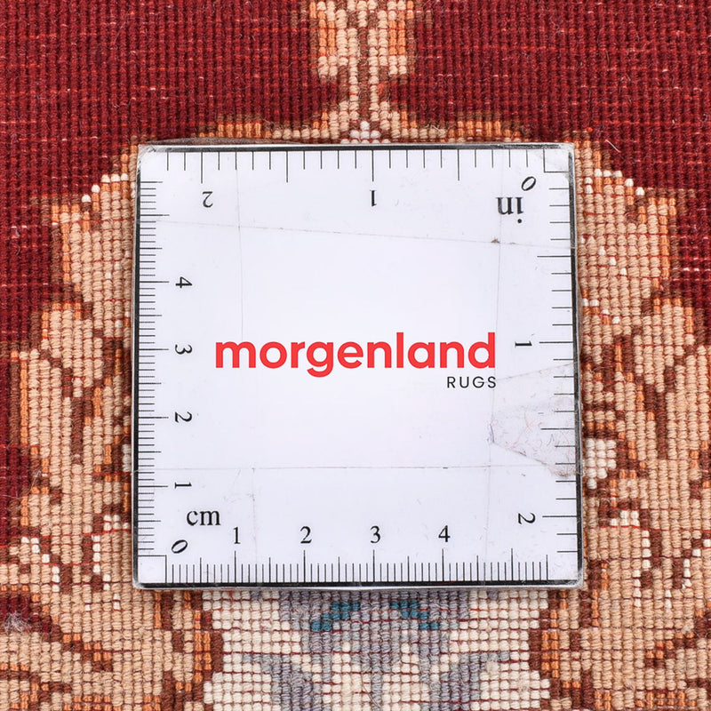 Persisk matta - Tabriz - Premium - 40 x 30 cm - mörkröd