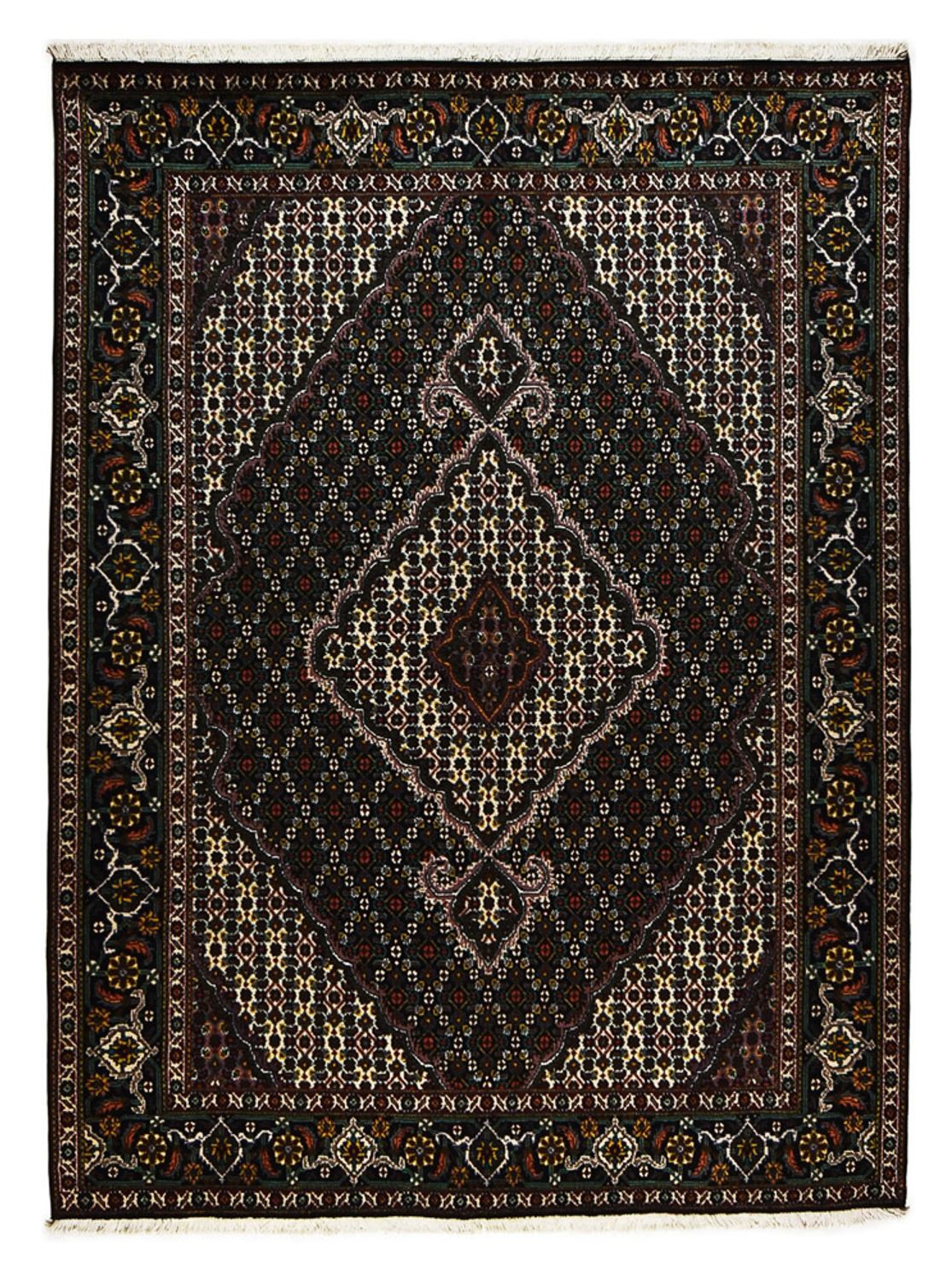Persisk matta - Tabriz - Royal - 208 x 150 cm - mörkbrun