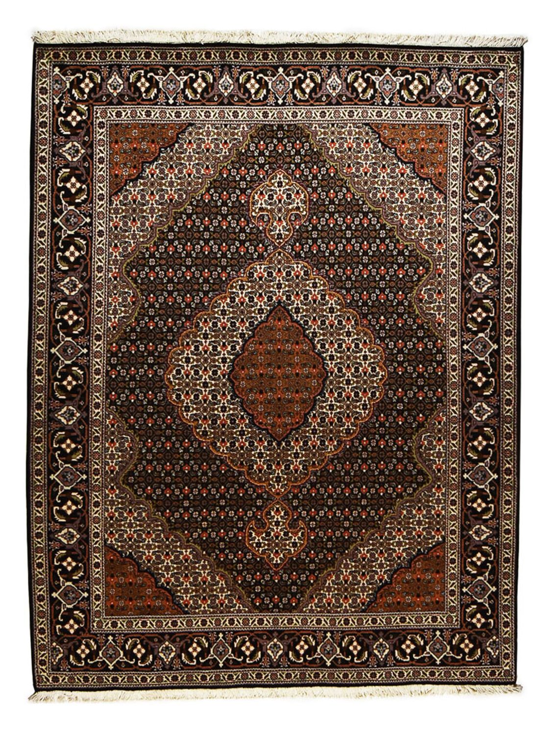 Persisk matta - Tabriz - Royal - 205 x 153 cm - mörkbrun