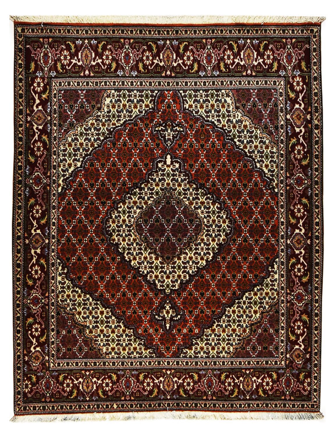 Persisk matta - Tabriz - Royal - 200 x 155 cm - mörkröd