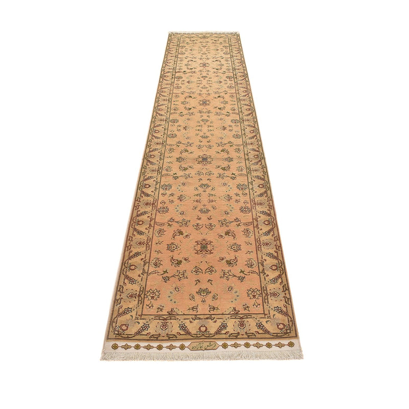 Runner Persisk matta - Tabriz - Royal - 378 x 78 cm - beige