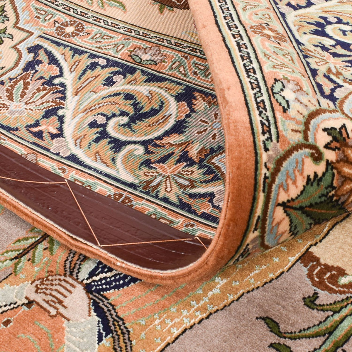 Persisk matta - Ghom - Kunglig - 220 x 138 cm - flerfärgad