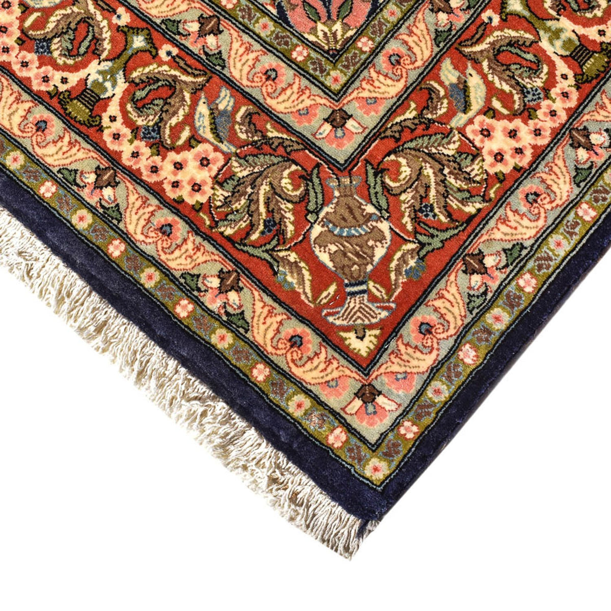 Persisk matta - Ghom - Kunglig - 194 x 137 cm - mörkblå