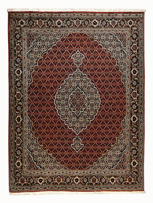 Persisk matta - Tabriz - Royal - 202 x 154 cm - mörkröd