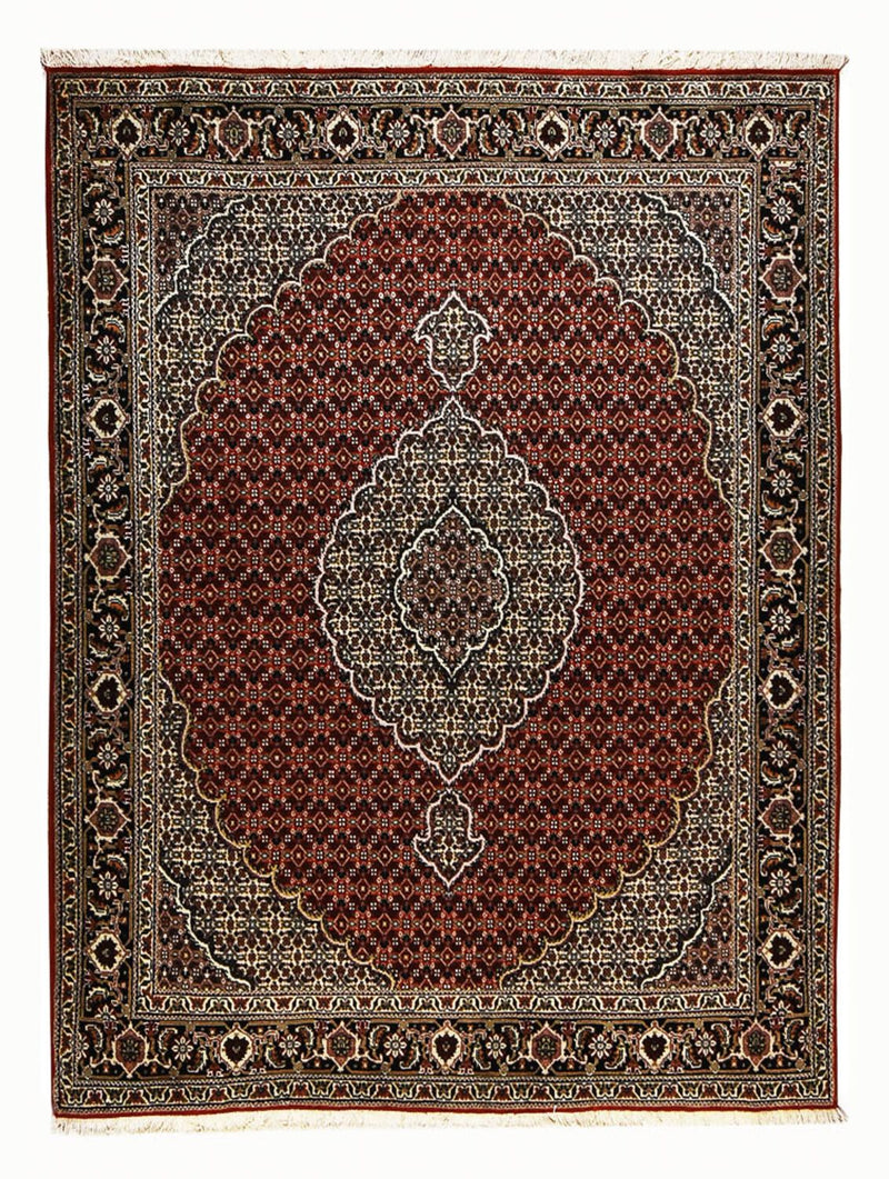 Persisk matta - Tabriz - Royal - 202 x 154 cm - mörkröd