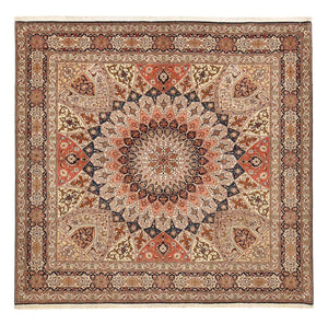 Persisk matta - Tabriz - Royal kvadrat  - 252 x 248 cm - mörk beige
