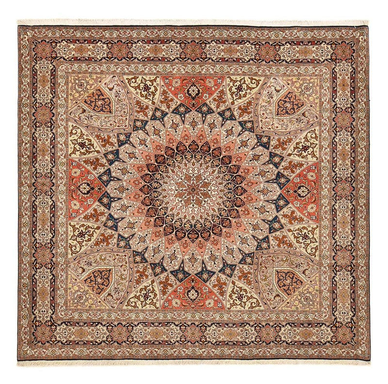 Persisk matta - Tabriz - Royal kvadrat  - 252 x 248 cm - mörk beige