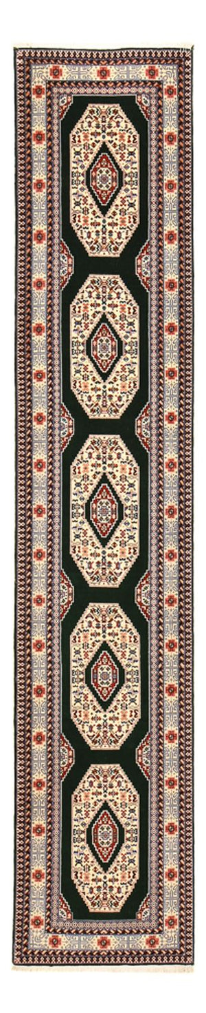 Runner Persisk matta - Tabriz - Premium - 372 x 74 cm - mörkblå