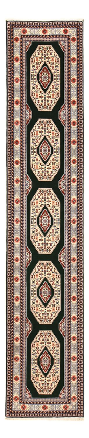Runner Persisk matta - Tabriz - Premium - 372 x 74 cm - mörkblå