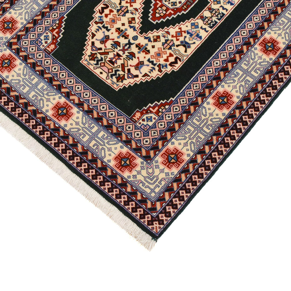 Runner Persisk matta - Tabriz - Premium - 372 x 74 cm - mörkblå