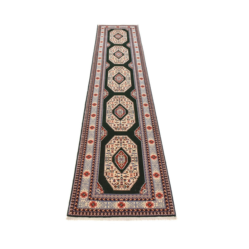 Runner Persisk matta - Tabriz - Premium - 372 x 74 cm - mörkblå