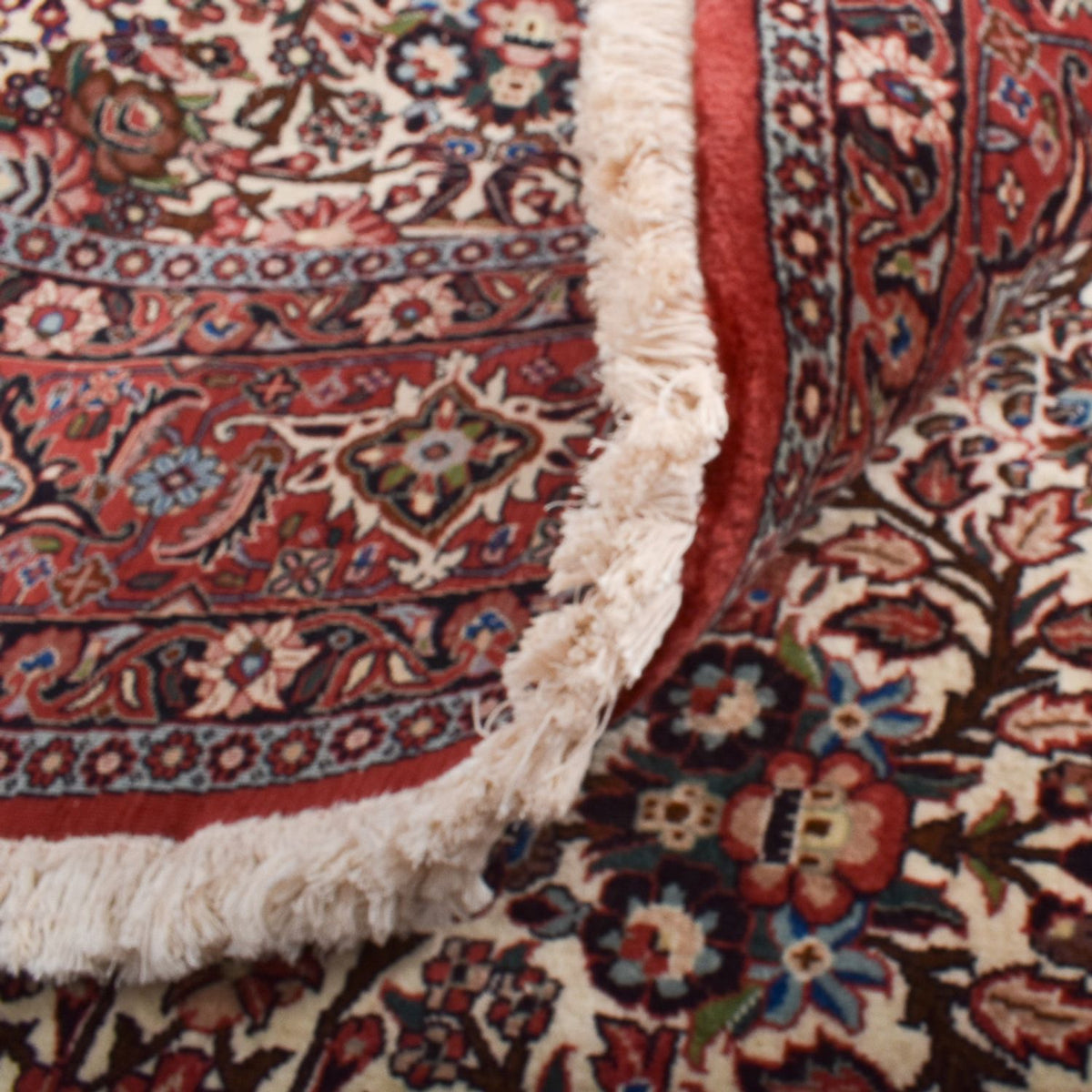 Persisk matta - Bijar runt  - 250 x 250 cm - ljusröd