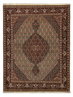 Persisk matta - Tabriz - Royal - 203 x 156 cm - ljusbrun