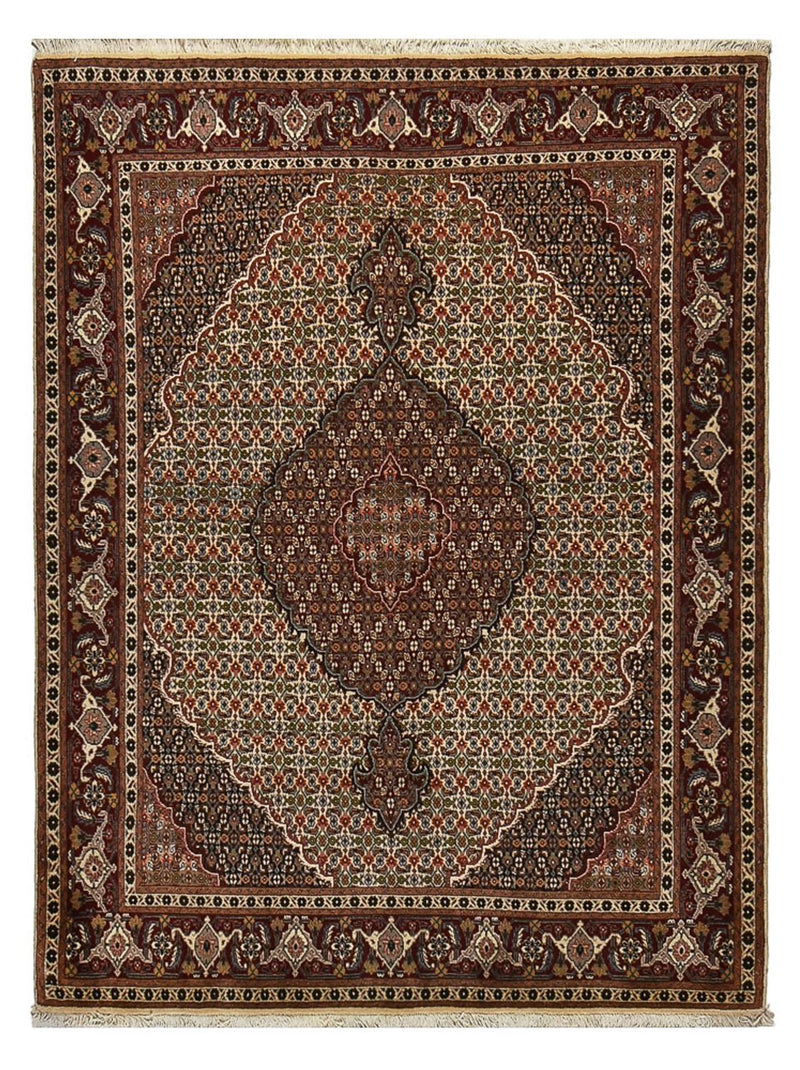 Persisk matta - Tabriz - Royal - 203 x 156 cm - ljusbrun