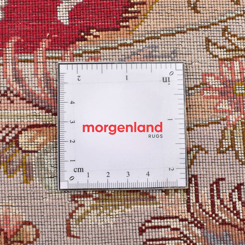 Persisk matta - Tabriz - Premium runt  - 200 x 200 cm - röd