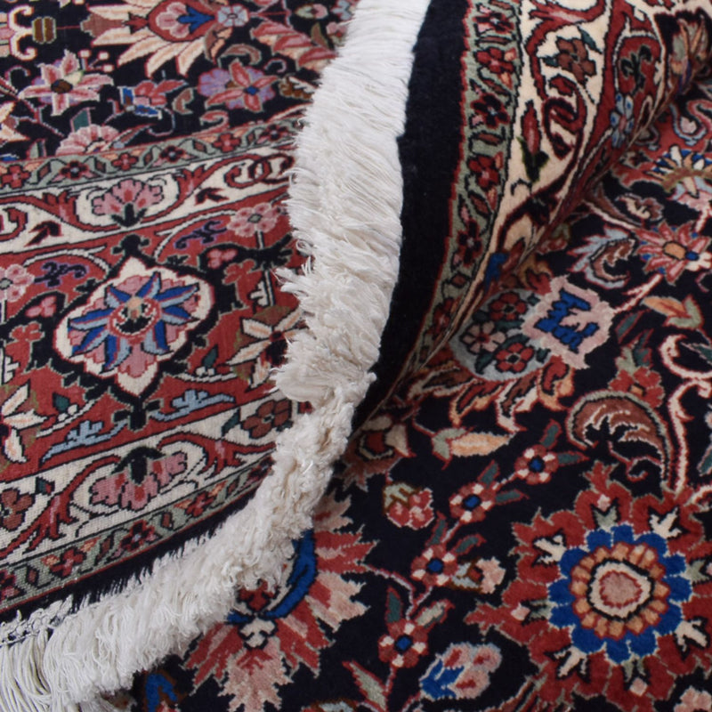 Persisk matta - Bijar runt  - 300 x 300 cm - mörkröd