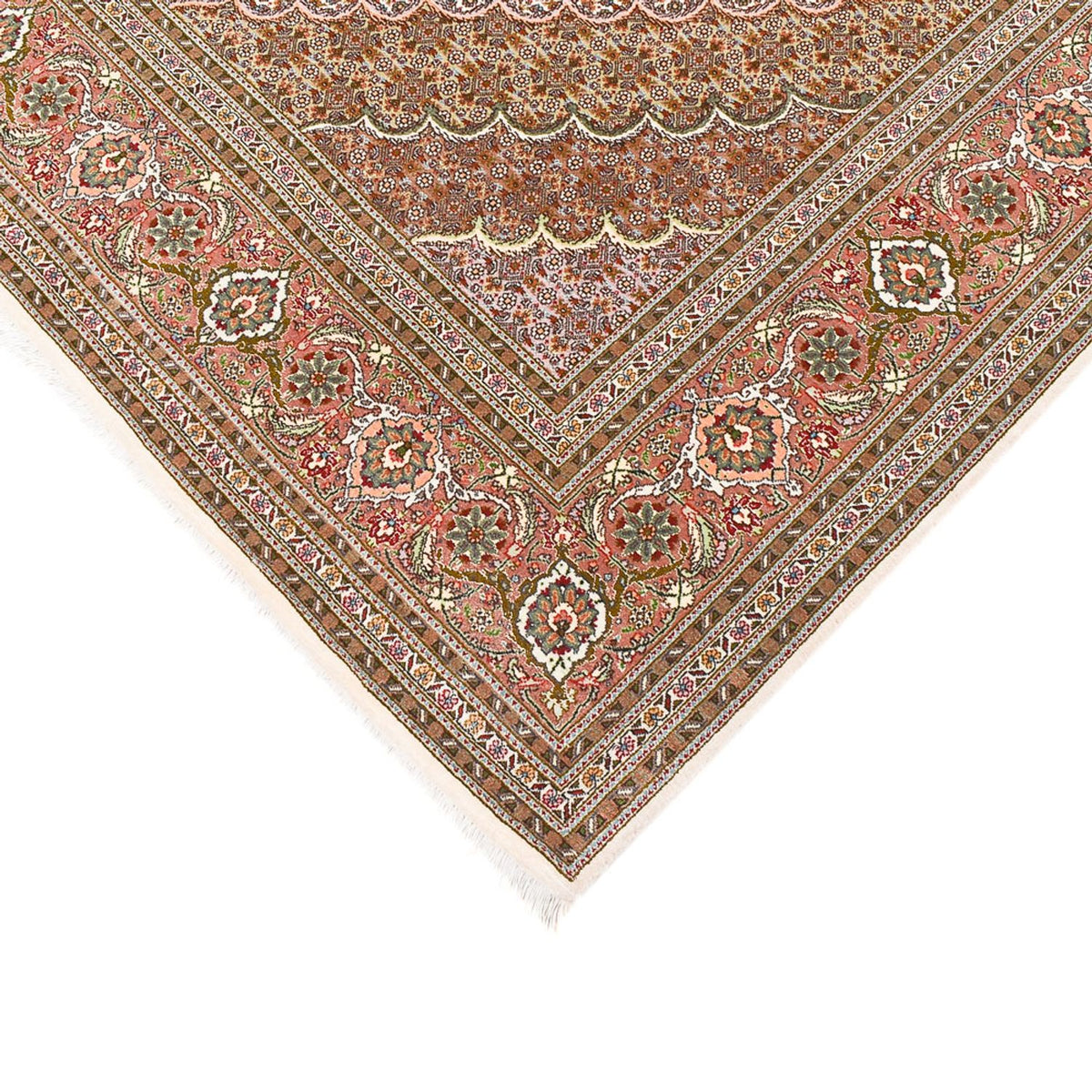 Runner Persisk matta - Tabriz - Royal - 400 x 202 cm - ljusröd